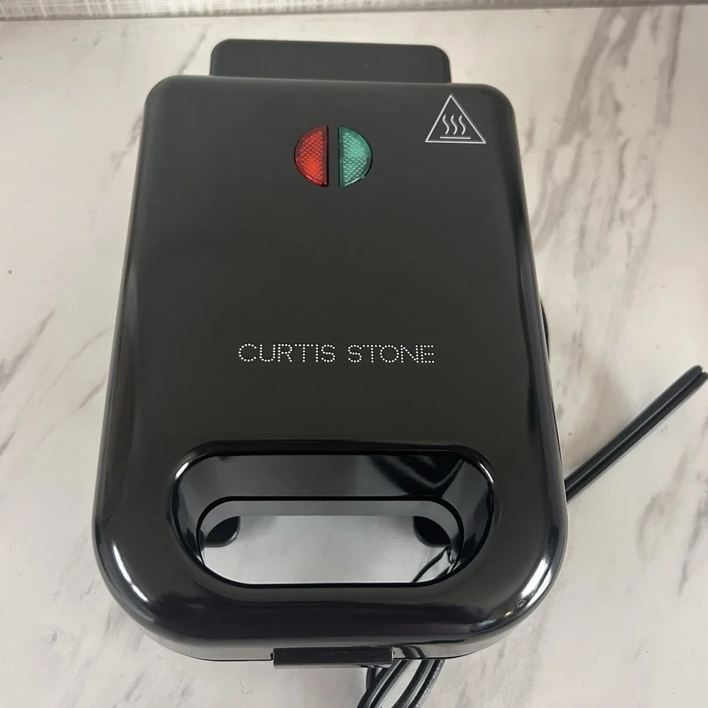 Curtis Stone Stuffed Sandwich Maker HSN New! Black Breakfast Sandwiches BxRR‎